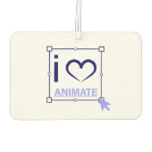 I Liebe animieren Autolufterfrischer (Rückseite)