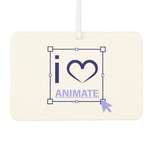 I Liebe animieren Autolufterfrischer (Vorderseite)