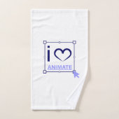 I Liebe animieren Badhandtuch Set (Handtuch)