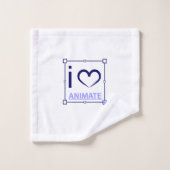 I Liebe animieren Badhandtuch Set (Waschlappen)