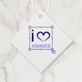 I Liebe animieren Geschenkanhänger (Rückseite)