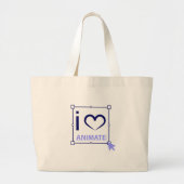 I Liebe animieren Jumbo Stoffbeutel (Vorne)