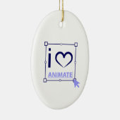 I Liebe animieren Keramik Ornament (Rechts)