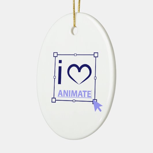 I Liebe animieren Keramik Ornament (Links)