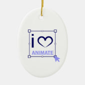 I Liebe animieren Keramik Ornament (Vorne)