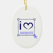 I Liebe animieren Keramik Ornament (Hinten)
