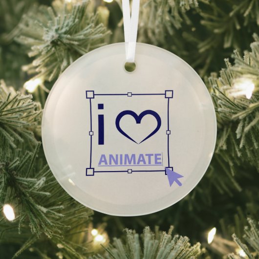 I Liebe animieren Ornament Aus Glas (InSitu)