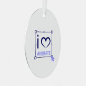 I Liebe animieren Ornament Aus Metall (Vorderseite Rechts)