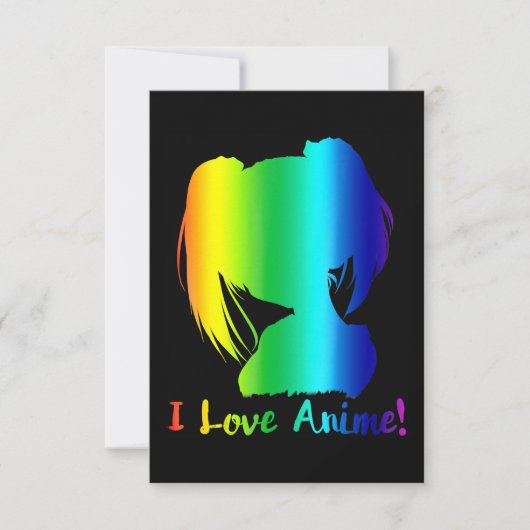 i Liebe animiert lustiges Manga Cosplay Einladung (Vorderseite)