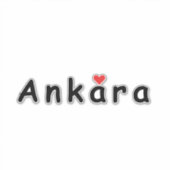 I Liebe Ankara Aufkleber (Vorderseite)