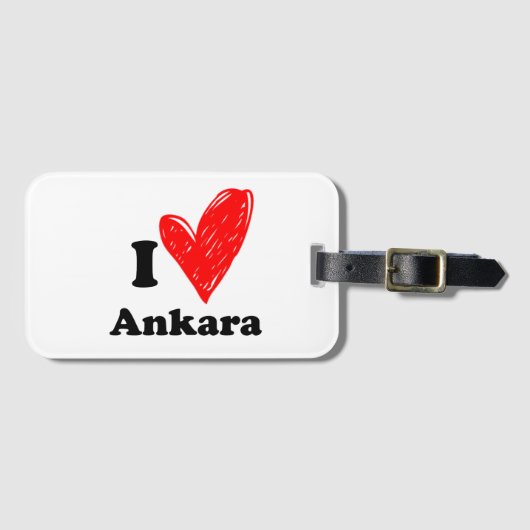 I Liebe Ankara Gepäckanhänger (Vorderseite (Horizontal))