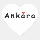 I Liebe Ankara Herz-Aufkleber (Vorderseite)