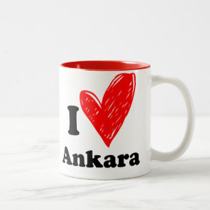 I Liebe Ankara Zweifarbige Tasse