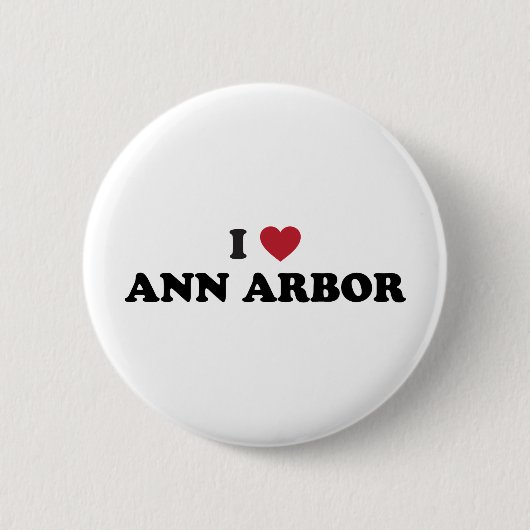 I Liebe Ann Arbor Michigan Button (Vorderseite)