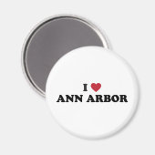 I Liebe Ann Arbor Michigan Magnet (Vorderseite/Rückseite)