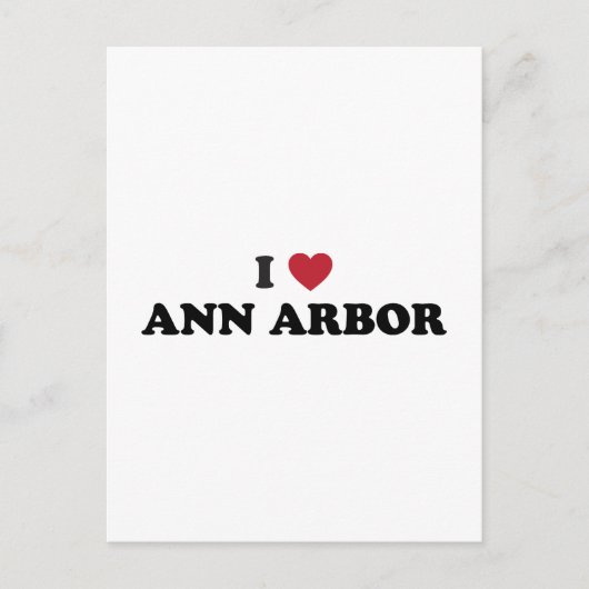 I Liebe Ann Arbor Michigan Postkarte (Vorderseite)
