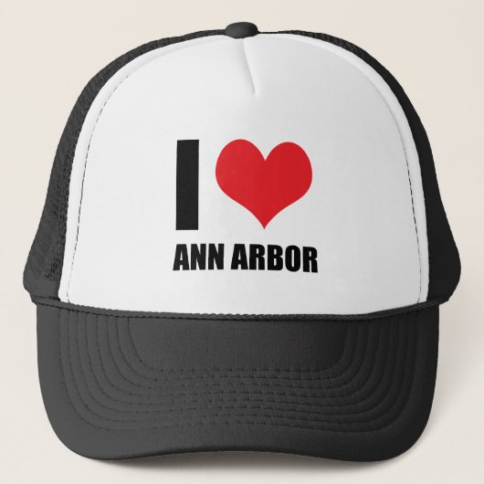I Liebe Ann Arbor Truckerkappe (Vorderseite)