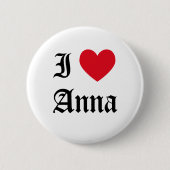 I Liebe Anna Button (Vorderseite)