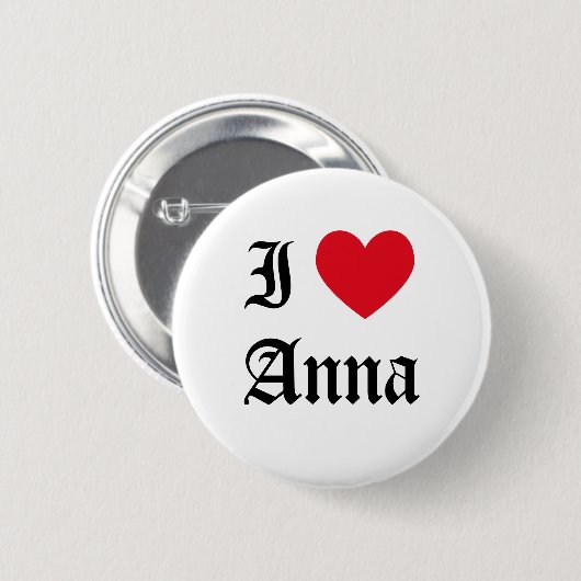 I Liebe Anna Button (Vorne & Hinten)