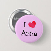 I Liebe Anna Button (Vorne & Hinten)