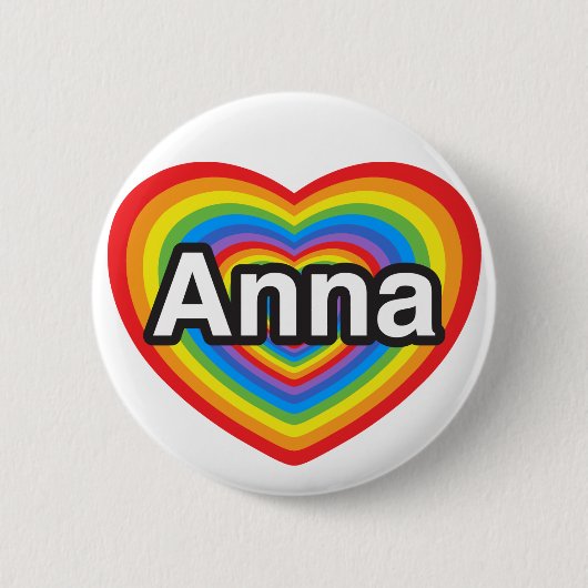 I Liebe Anna. Liebe I Sie Anna. Herz Button (Vorderseite)