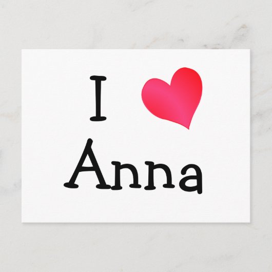 I Liebe Anna Postkarte (Vorderseite)