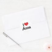 I Liebe Anna Runder Aufkleber (Umschlag)