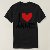 I Liebe Annie Name Herz Personalisiert Männer Typ  T-Shirt (Design vorne)