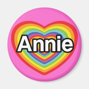 I Liebe Annie, Regenbogenherz Magnet