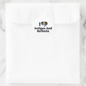 I Liebe Antigua & Barbuda Flag Runder Aufkleber (Tasche)