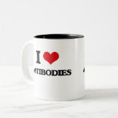 I Liebe-Antikörper Zweifarbige Tasse (Vorderseite Links)