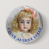I Liebe Antique Dolls 3" Button-Button Button (Vorderseite)