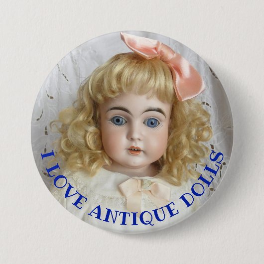 I Liebe Antique Dolls 3" Button-Button Button (Vorderseite)