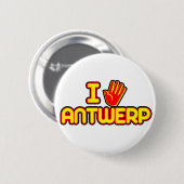 I Liebe Antwerpen (Hand) Button (Vorne & Hinten)