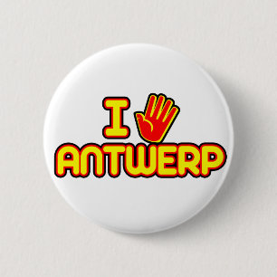 I Liebe Antwerpen (Hand) Button