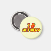I Liebe Antwerpen (Hand) Magnet (Vorderseite/Rückseite)