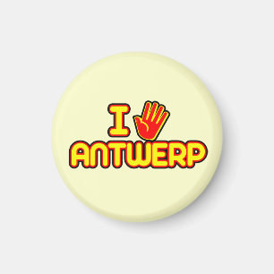 I Liebe Antwerpen (Hand) Magnet