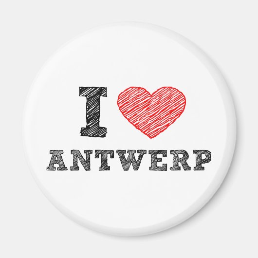 I Liebe Antwerpen Magnet (Vorne)
