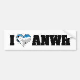 I Liebe ANWR Autoaufkleber