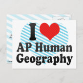 I Liebe AP Human Geography Postkarte (Vorne/Hinten)