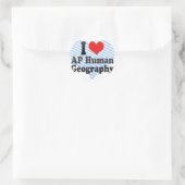 I Liebe AP Human Geography Runder Aufkleber (Tasche)