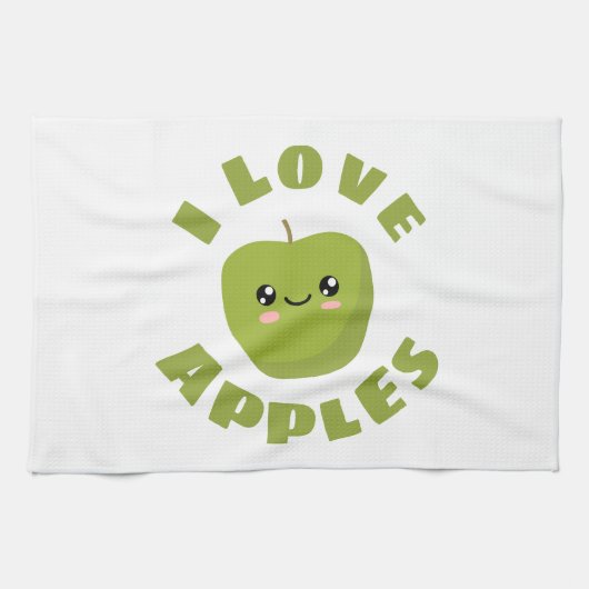 I Liebe Äpfel Geschirrtuch (Horizontal)