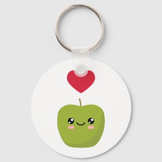 I Liebe Äpfel Schlüsselanhänger (Vorderseite)