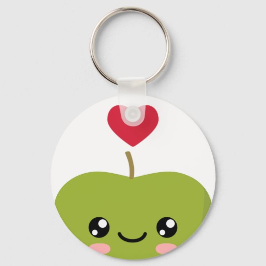 I Liebe Äpfel Schlüsselanhänger (Vorderseite)