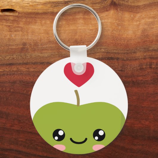 I Liebe Äpfel Schlüsselanhänger (Vorderseite)