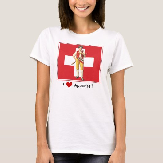 I Liebe Appenzell - bunter Ethno Schweizer-T - T-Shirt (Vorderseite)