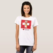 I Liebe Appenzell - bunter Ethno Schweizer-T - T-Shirt (Vorne ganz)