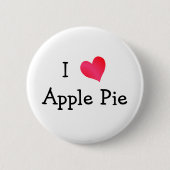 I Liebe Apple Pie Button (Vorderseite)