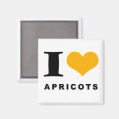 I Liebe Aprikosen Magnet (Vorderseite/Rückseite)