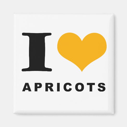 I Liebe Aprikosen Magnet (Vorne)